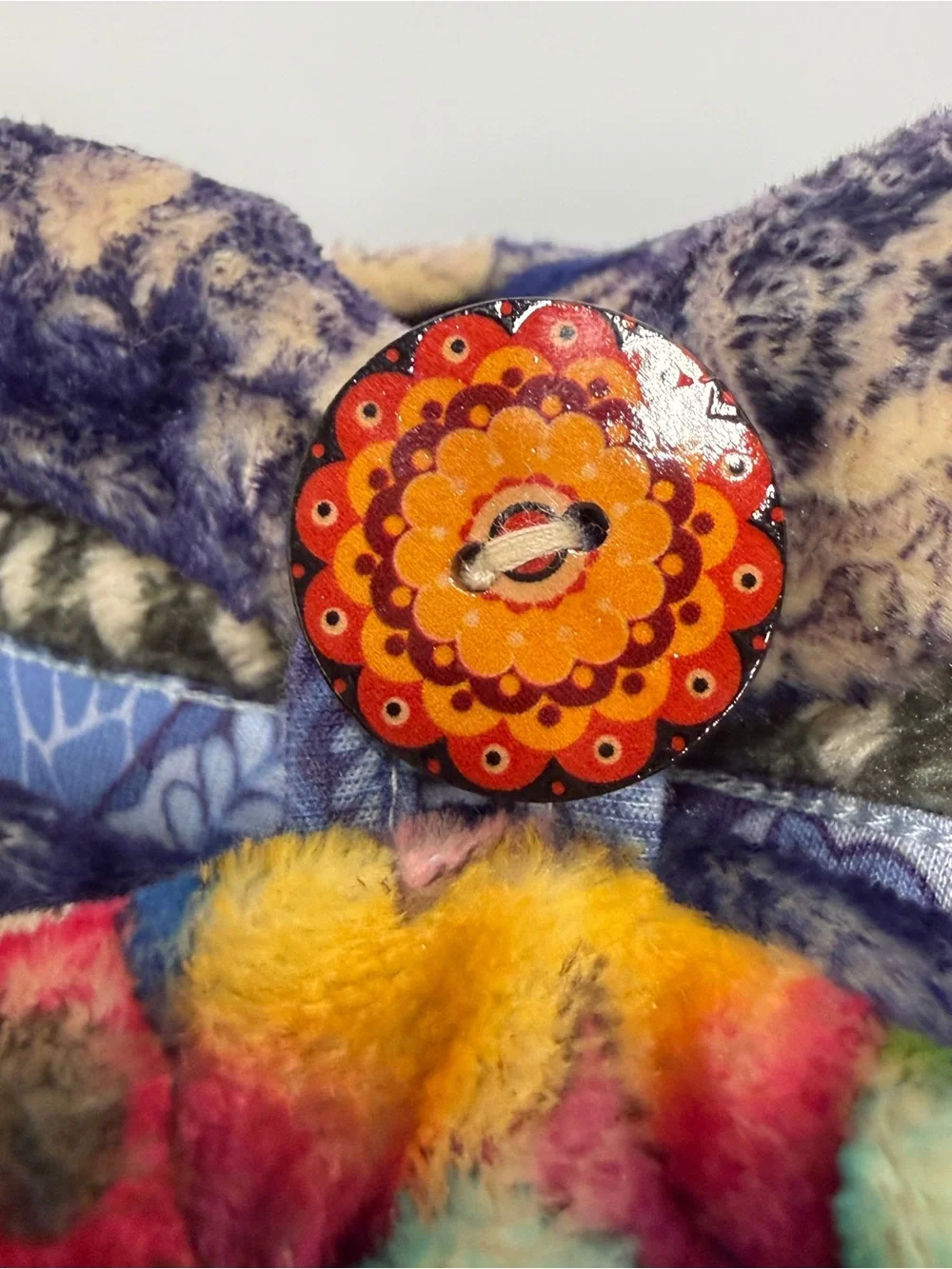 Johnny Was Demarne Fleece Paisley Mosaic Reversible Travel Blanket 68